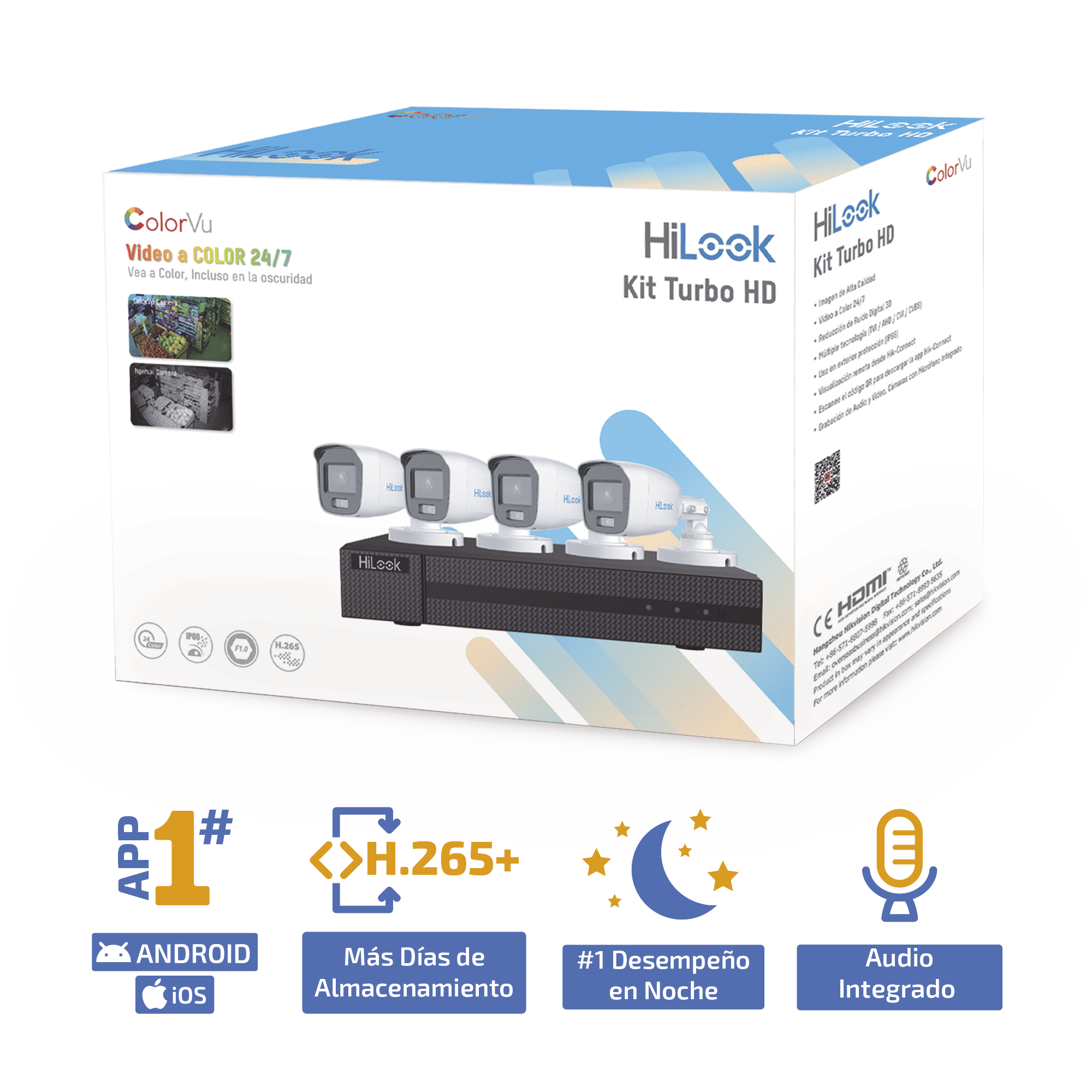 Kit de 4 Cámaras Hilook - Imagen 2