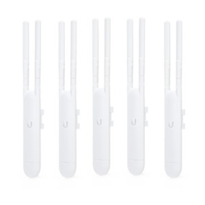 Paquete de 5 Access Point UniFi doble banda para exterior, antenas desmontables 360°