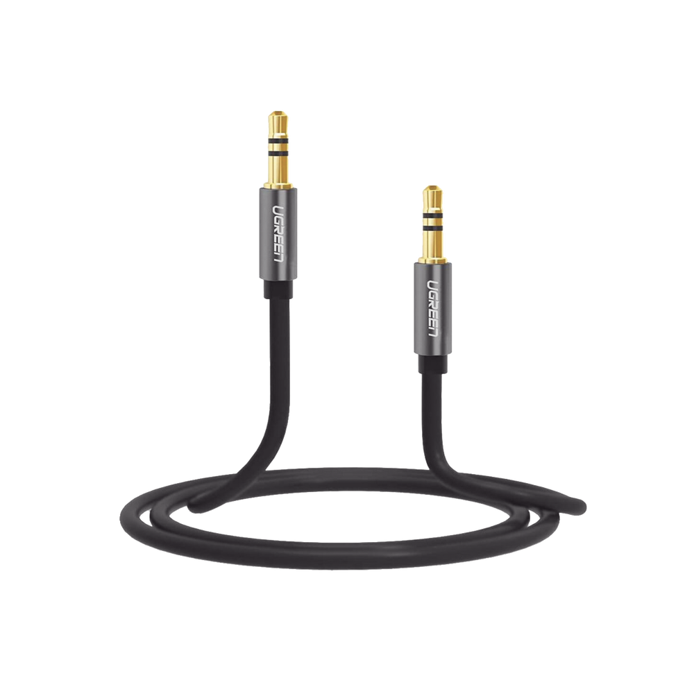 Cable Auxiliar 5 Metros / Conector 3.5mm a 3.5mm / Macho a Macho / Cubierta de TPE / Carcasa de Aluminio / Color Negro - Imagen 3