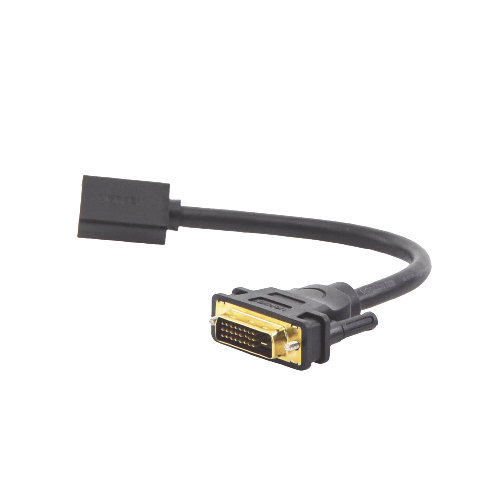 Convertidor DVI Macho a HDMI Hembra | Bidireccional | DVI 24+1 | 1080P@60Hz | Cable de 22 cm (8.66 Pulgadas) | Negro - Imagen 4