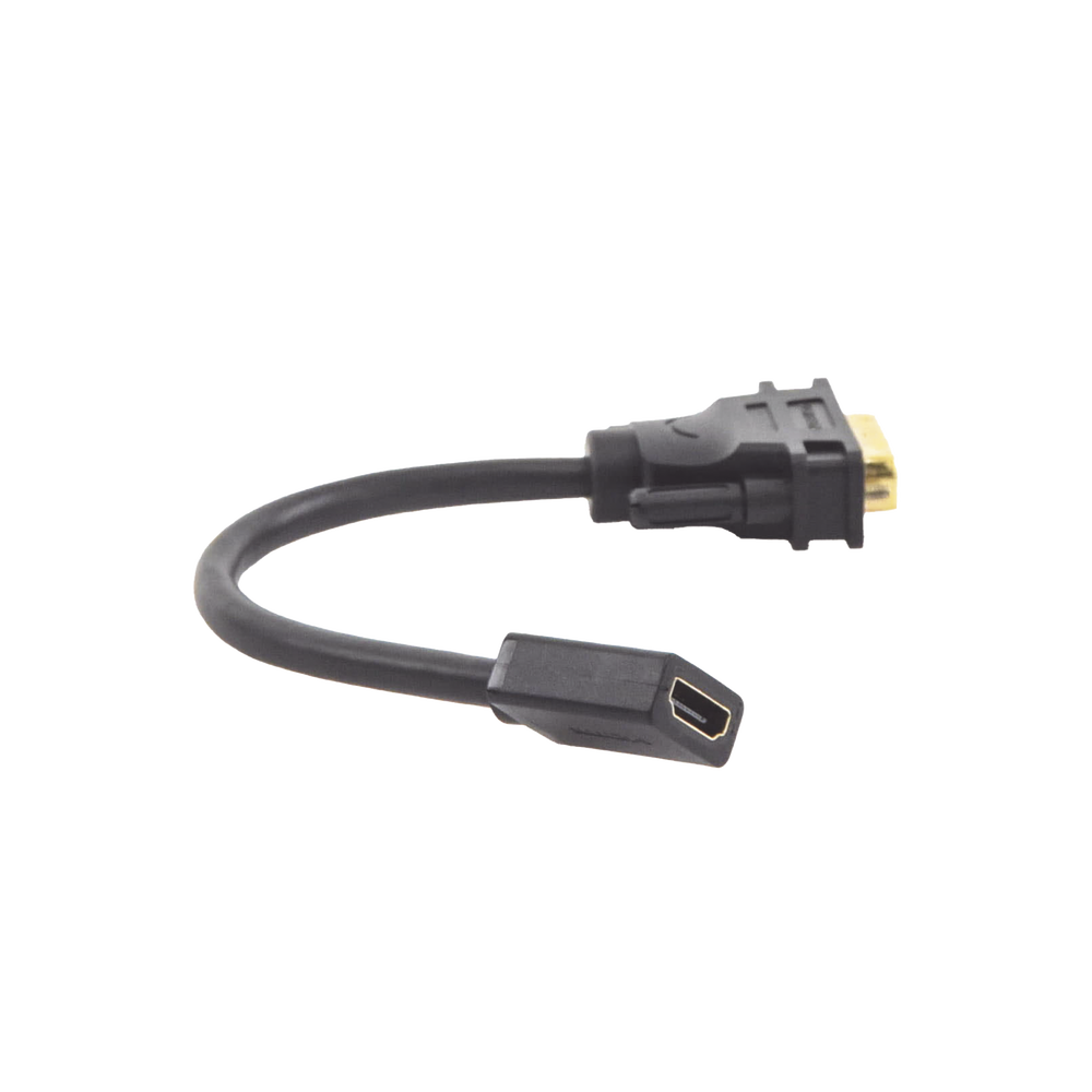 Convertidor DVI Macho a HDMI Hembra | Bidireccional | DVI 24+1 | 1080P@60Hz | Cable de 22 cm (8.66 Pulgadas) | Negro - Imagen 5