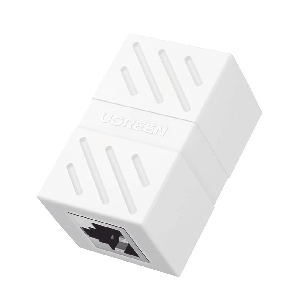 Acoplador (Extensor de Cable Ethernet RJ45 a RJ45) | 1000Mbps | Compatibilidad con Cat7 Cat6A Cat6 Cat5e | Compatible con POE | Ignífugo | ABS | Color Blanco