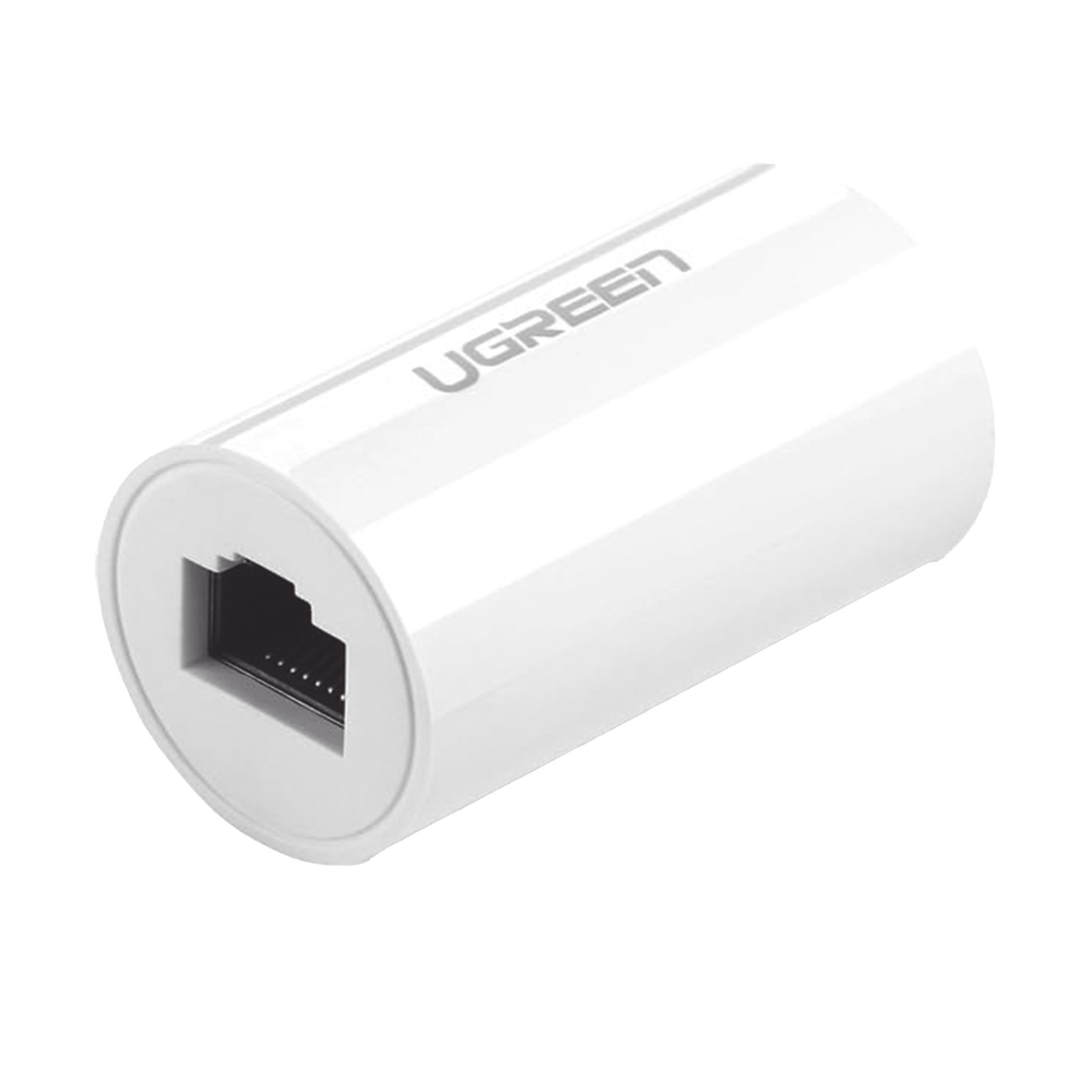 Acoplador y Protector (Extensor de Cable Ethernet RJ45) | 1000Mbps | Compatibilidad con Cat7/Cat6/Cat5e | Compatible con POE | Ignífugo | ABS | Color Blanco