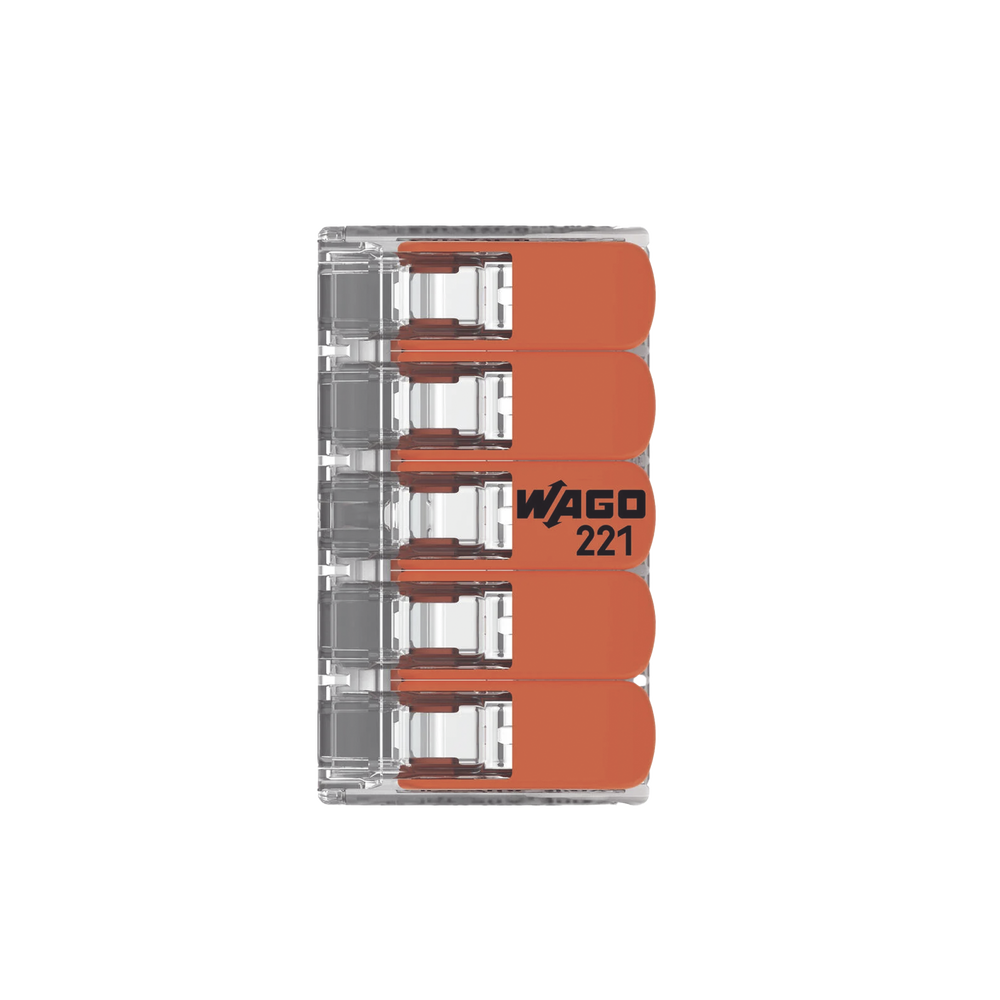 Borna de Conexión / 5 Conductores / 4 mm² Máximo / Palanca Naranja / Transparente / 32A 450V / UL JET ENEC / CAGE CLAMP® / T85 - Imagen 5