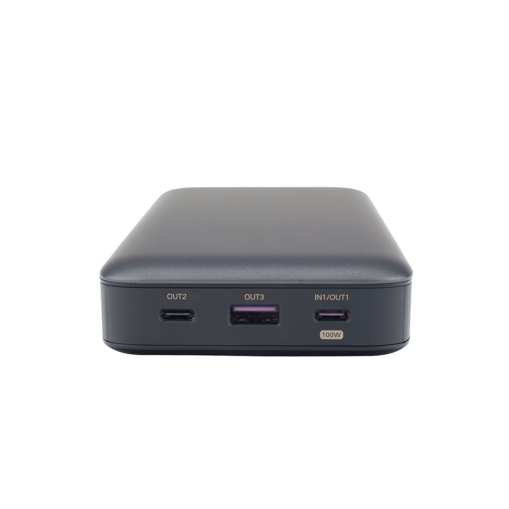 Power Bank de 20000mAh | 3 Salidas 100W Max. | USB-A + 2 USB-C | PD 3.0 | QC3.0 | FCP | SCP | Pantalla Inteligente | Carcasa Ignifuga | Color Gris | Incluye Cable USB de 50cm | Carga tu Laptop de Manera Segura. - Imagen 3