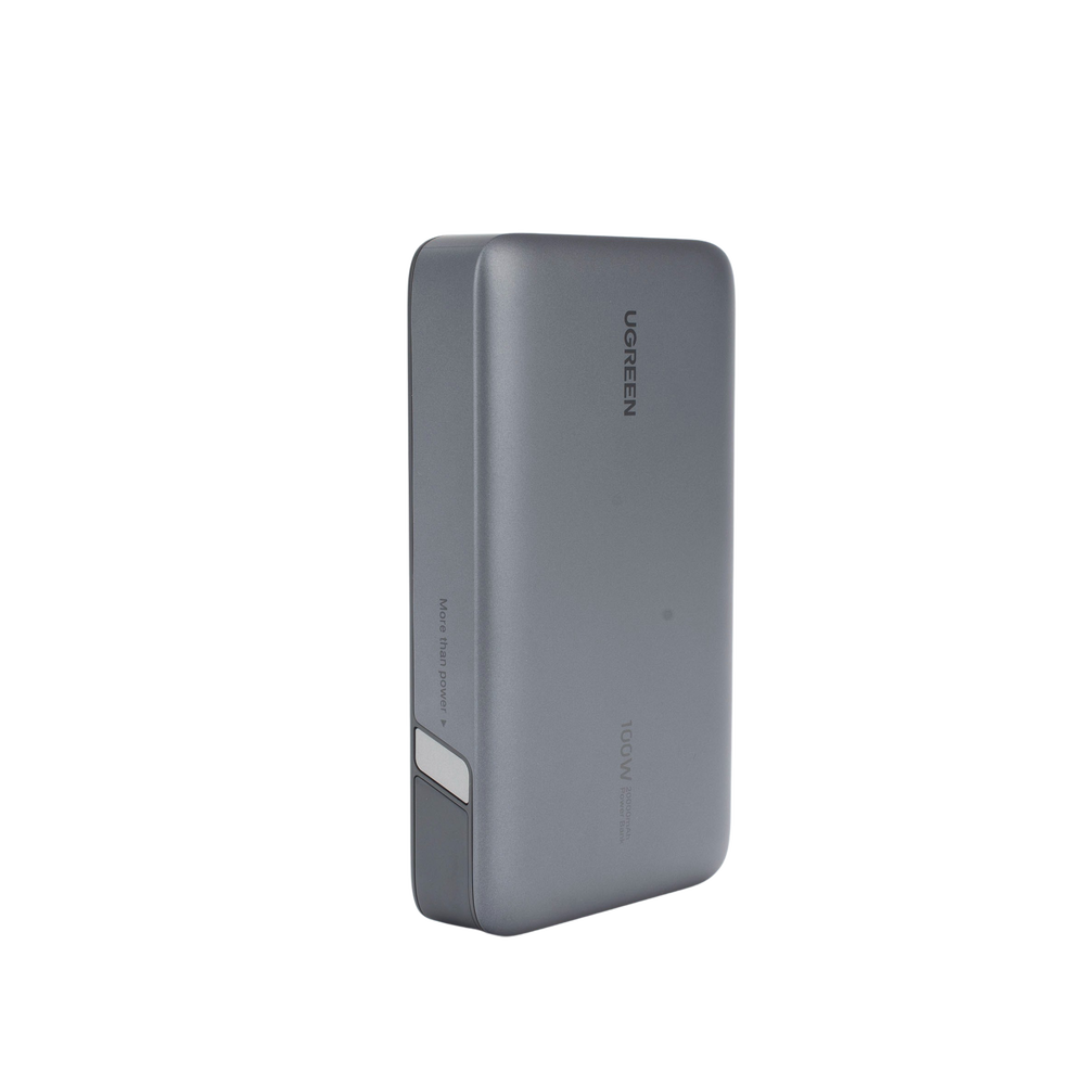 Power Bank de 20000mAh | 3 Salidas 100W Max. | USB-A + 2 USB-C | PD 3.0 | QC3.0 | FCP | SCP | Pantalla Inteligente | Carcasa Ignifuga | Color Gris | Incluye Cable USB de 50cm | Carga tu Laptop de Manera Segura. - Imagen 5