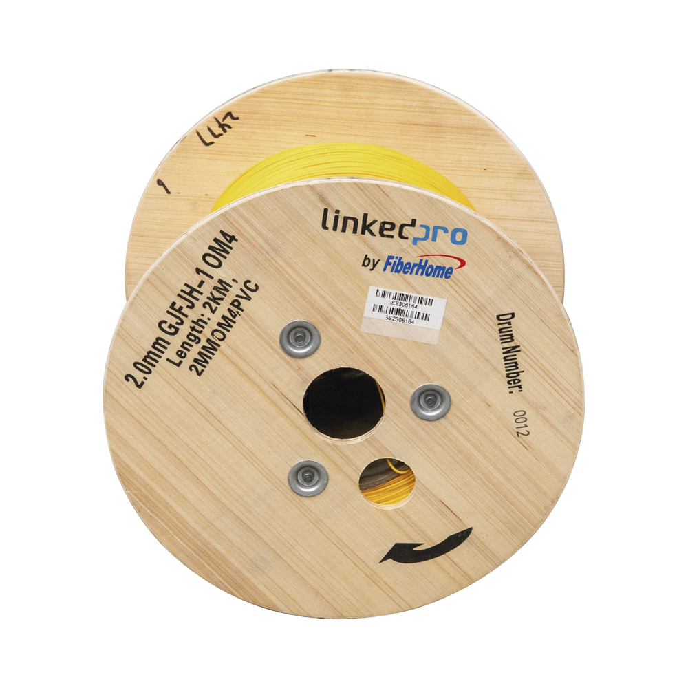 Fibra Óptica Multimodo OM4, 2 mm, Simplex, Tight Buffer, 900 micras, Color Amarillo, Precio Por Metro, (Hasta 2000 Metros en un Solo Tramo de Cable) - Imagen 2