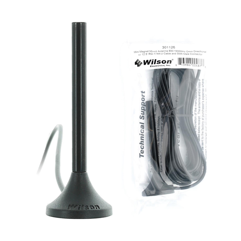 Antena Mini de Montaje Magnético, con cable RG174 y conector SMA macho | Rango de Frecuencias 700-960 MHz, 1710-2270 MHz | Ganancia Máxima 3.1 dB - Imagen 4