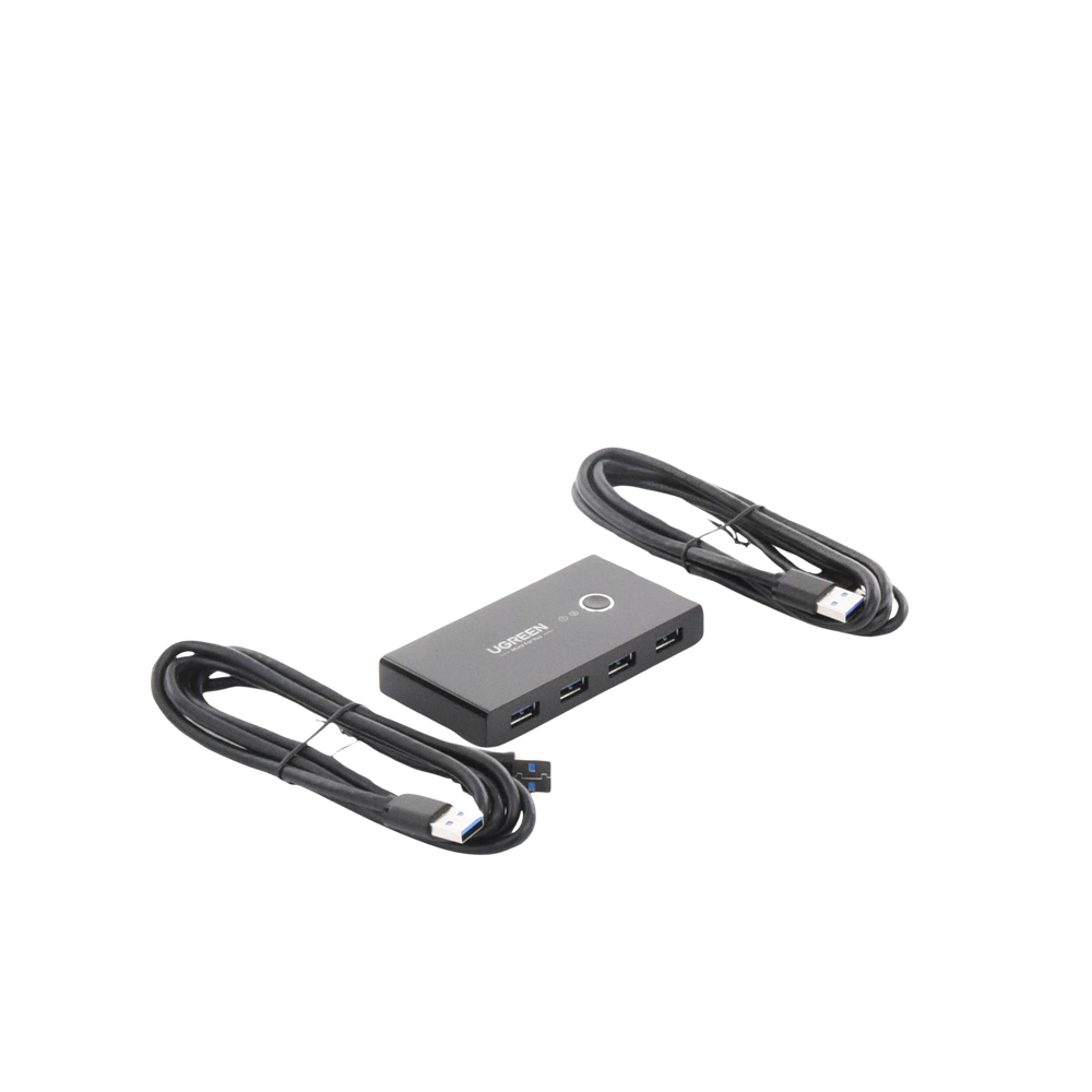 Conmutador USB para Compartir 4 Puertos USB 3.0 a 2 PC Ìs | Cambio Mediante Botón | Incluye Dos Cables USB de 1.5 m | ABS | Permite que 2 Usuarios Compartan 4 Dispositivos Periféricos USB3.0, como una impresora, un escáner, etc. - Imagen 3