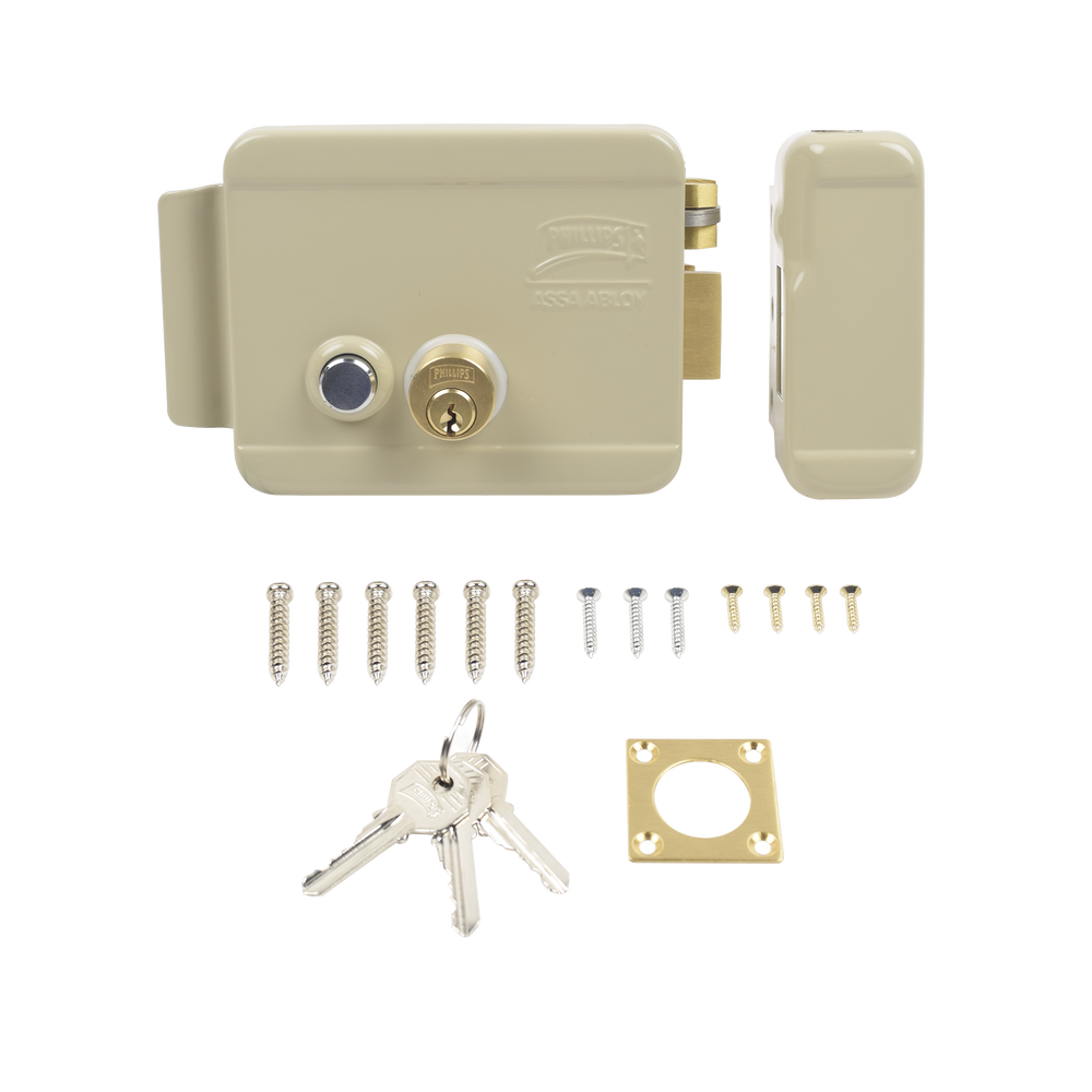 Cerradura Eléctrica / Incluye Llave / Derecha/ Con Botón integrado /Exterior - Imagen 3