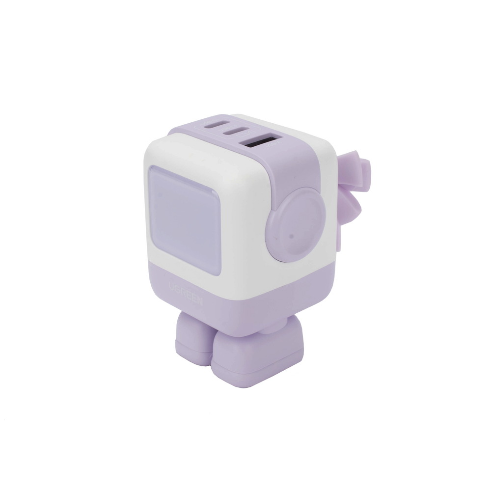 Cargador RobotGaN de 65W Serie UNO | 3 Puertos de Carga Rápida | 2 USB-C | 1 USB-A | PD 3.0 | QC 4.0 | Carga Inteligente | Tecnología GaN II | Zapato Magnético Extraíble | Carcasa Ignífuga | Pantalla LED - Imagen 4