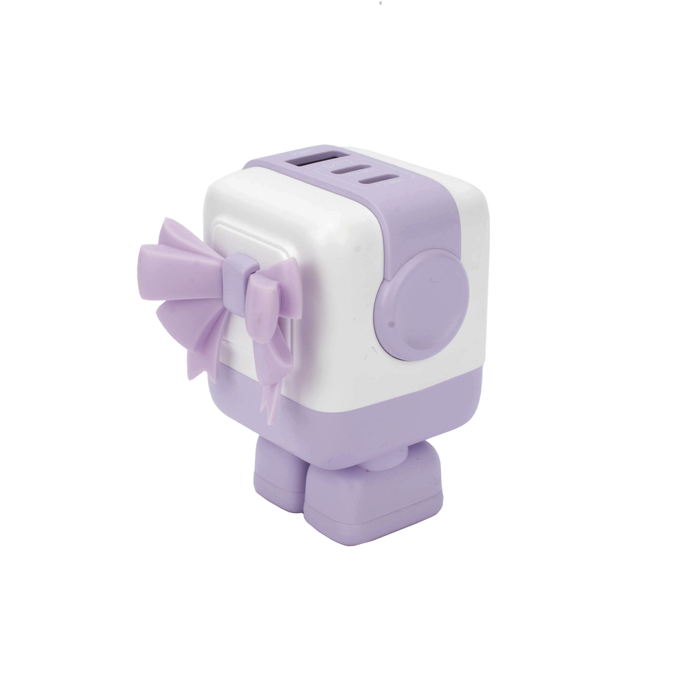 Cargador RobotGaN de 65W Serie UNO | 3 Puertos de Carga Rápida | 2 USB-C | 1 USB-A | PD 3.0 | QC 4.0 | Carga Inteligente | Tecnología GaN II | Zapato Magnético Extraíble | Carcasa Ignífuga | Pantalla LED - Imagen 6