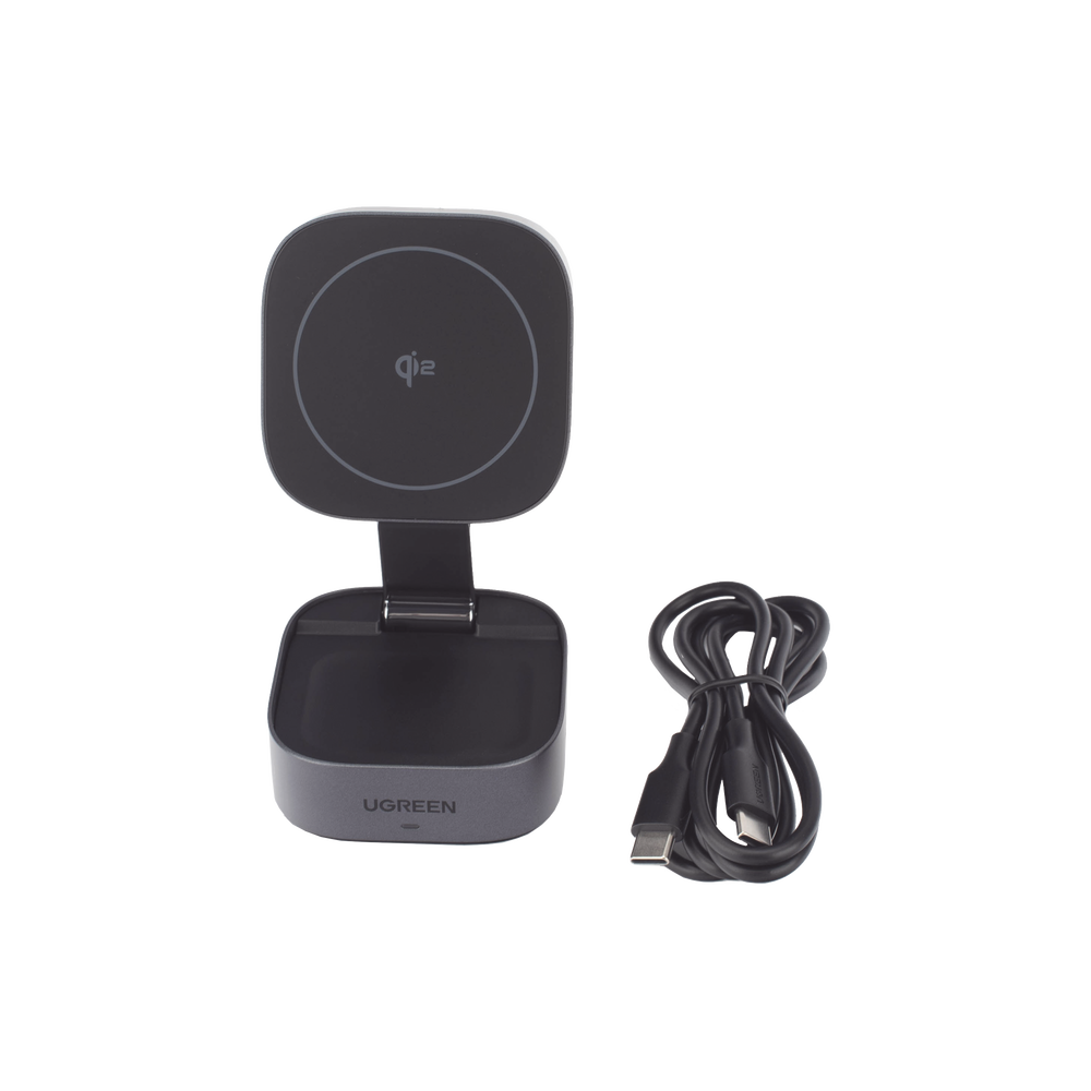 Cargador Inalámbrico 2 en 1 25W / Tecnología Magnética Qi 2 / 15W para Teléfono + 5W para Auriculares / Puerto USB-C 5W / Protecciones Múltiples / Cable USB-C Incluido - Imagen 9