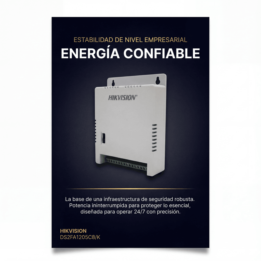 Fuente de Poder Regulada 12 Vcc / 13.5 Vcc / 15 Vcc para 8 Cámaras / 8 Amperes (1 Amp por Salida) / Voltaje de Entrada 90 - 130 VCA / Filtro de Ruido para Cámaras 4K / Modo para Largas Distancias - Imagen 3