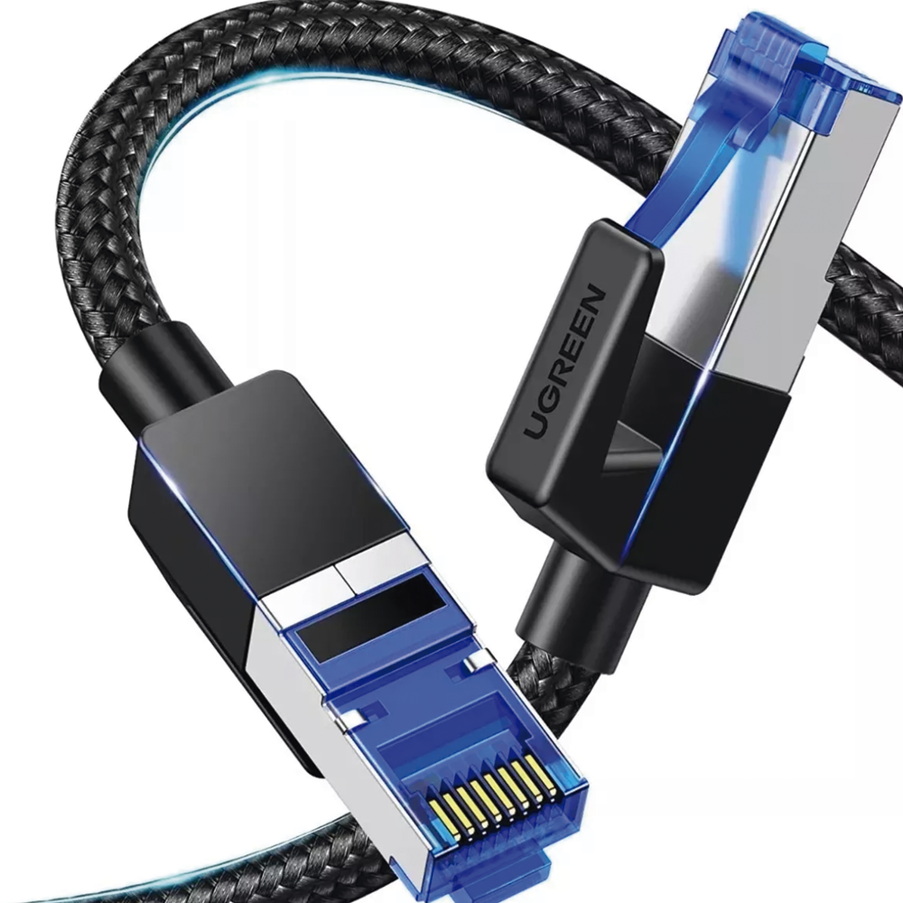 Cable Ethernet Cat8 CLASS F/FTP Redondo con Malla de Nylon 2 Metros (6.56 Pies) - Imagen 4