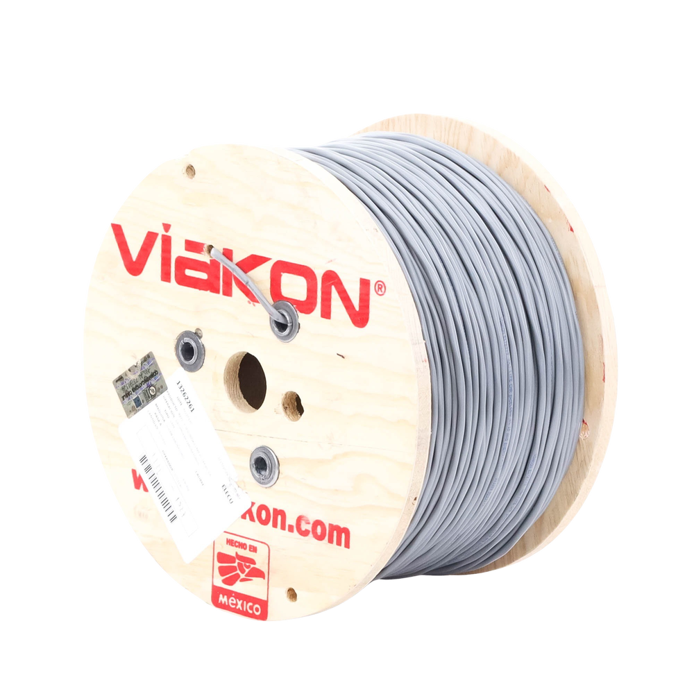 Cable 2 x 18 AWG / Blindado / 305 Metros (1000 Pies) / Riser / UL / Color Gris / Hecho en México - Imagen 4