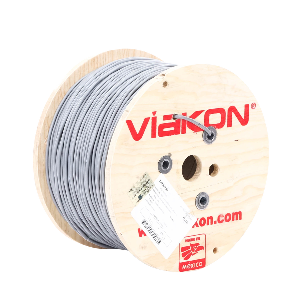 Cable 2 x 18 AWG / Blindado / 305 Metros (1000 Pies) / Riser / UL / Color Gris / Hecho en México - Imagen 6