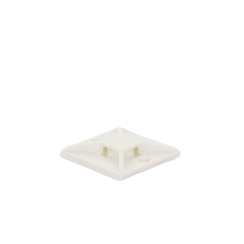 Montaje-Sujetador Para Cable de 4 Vías, con Adhesivo, 25.4 x 25.4mm (1in x 1in), Color Blanco, Uso en Interior, 1 pieza - Imagen 4