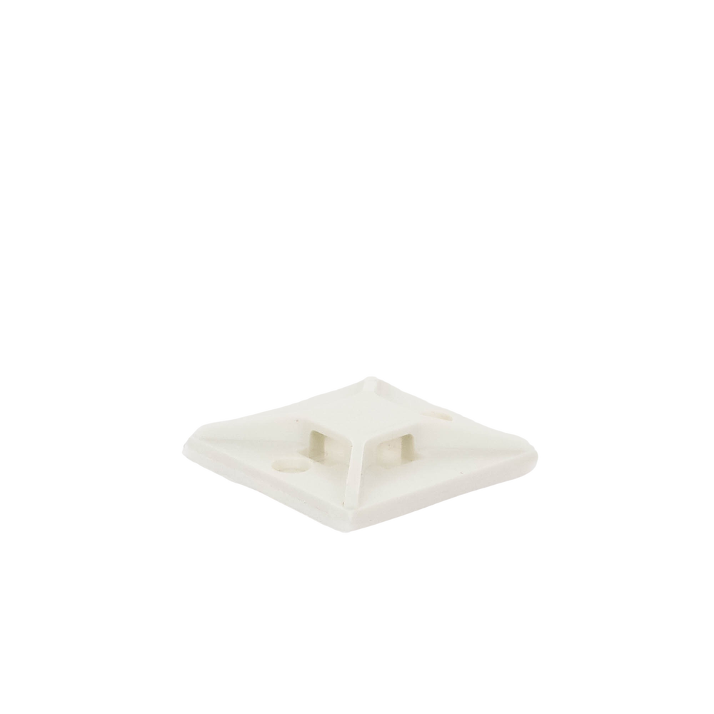 Montaje-Sujetador Para Cable de 4 Vías, con Adhesivo, 25.4 x 25.4mm (1in x 1in), Color Blanco, Uso en Interior, 1 pieza - Imagen 5