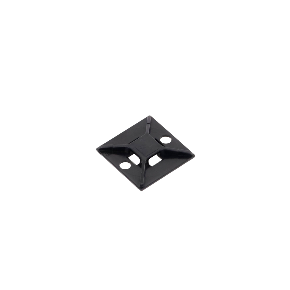 Montaje-Sujetador Para Cable de 4 vías, con Adhesivo Acrilico, 25.4 x 25.4mm (1in x 1in), Color Negro, Uso en Exterior, 1 pieza - Imagen 4