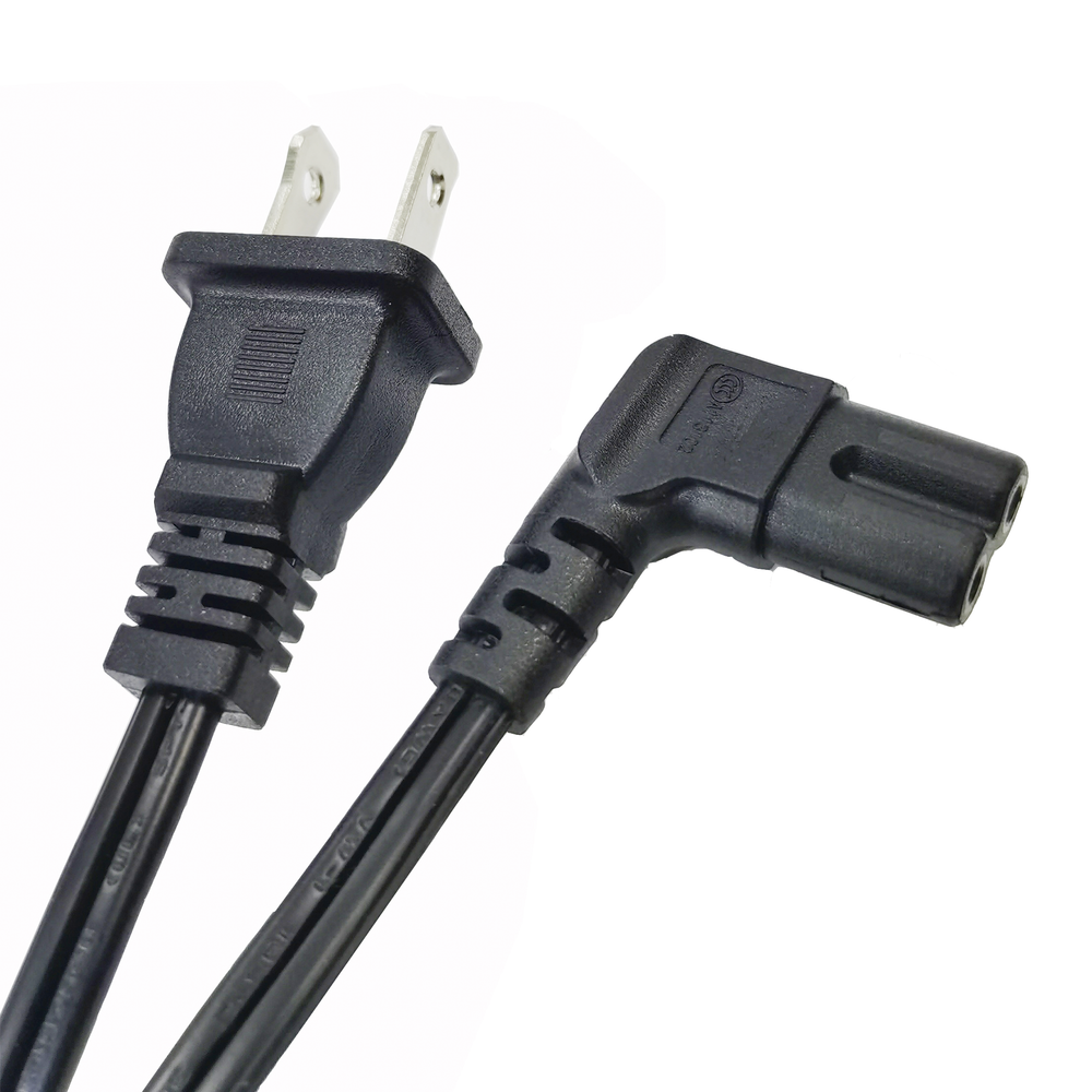 Cable de Alimentación Eléctrica para 120-240 Vca / 1 Metro (3.28 Pies) / 2 Clavijas Tipo Americano / Conector en Forma Tipo L - Imagen 3