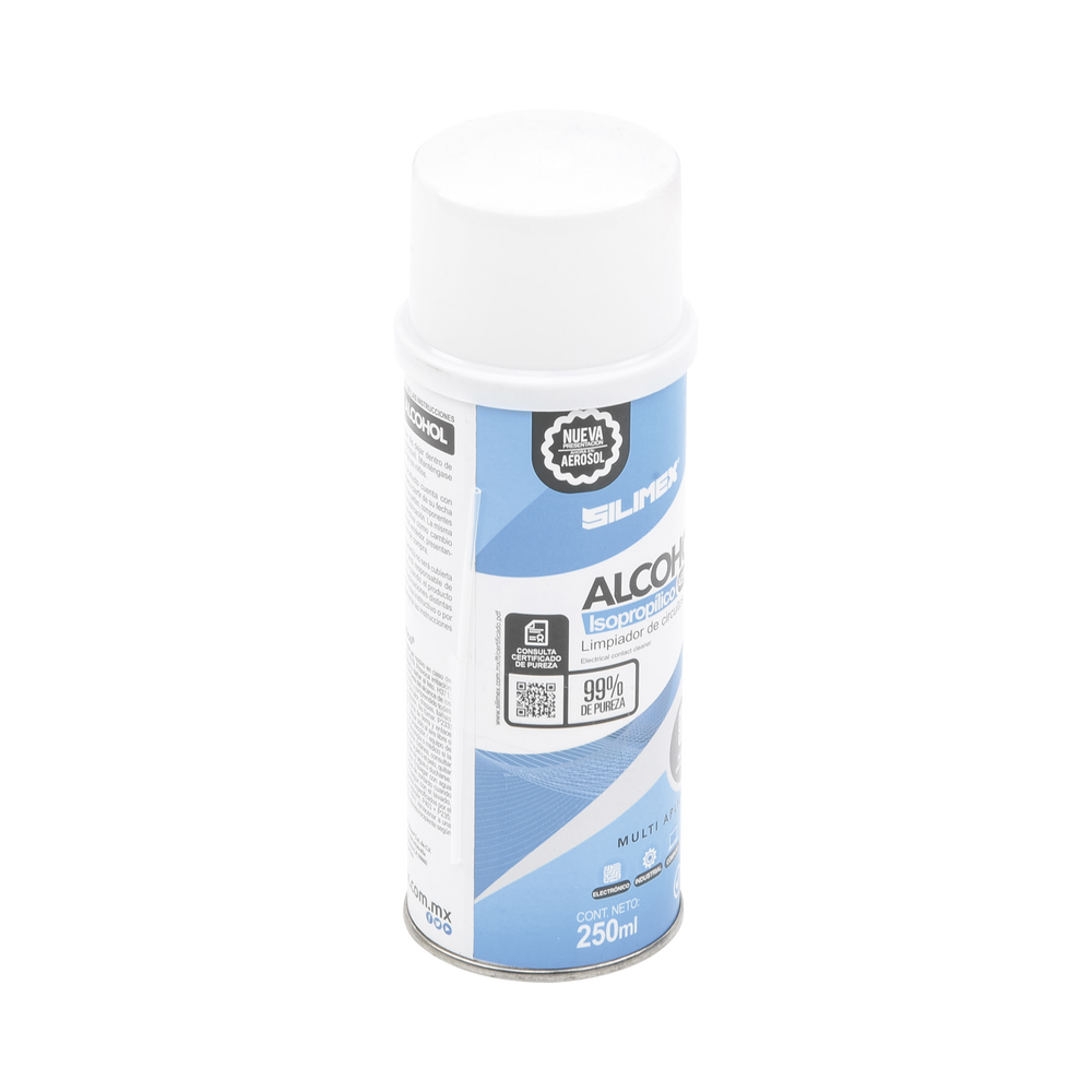 Alcohol Isopropilico en Aerosol para limpieza de equipos de vídeo, fibra óptica, cómputo, y equipo telefónico 250 ml - Imagen 3