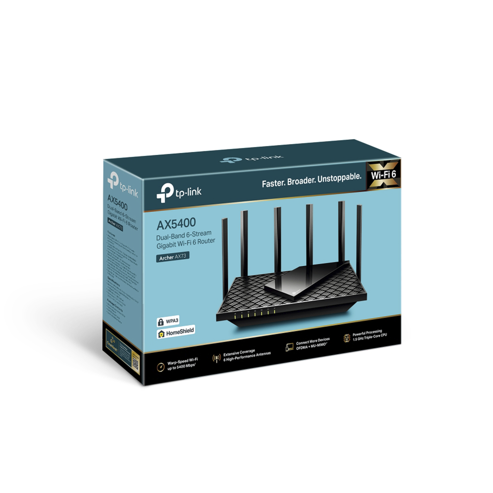 Router WiFi 6 Doble Banda / AX5400 MU-MIMO 4X4 y OFDMA / 1 puerto WAN 10/100/1000 Mbps / 4 puertos LAN 10/100/1000 Mbps / 1 puerto USB 3.0 / 6 potentes antenas / Administración App (Tether) o Página web / Protección HomeShield - Imagen 4