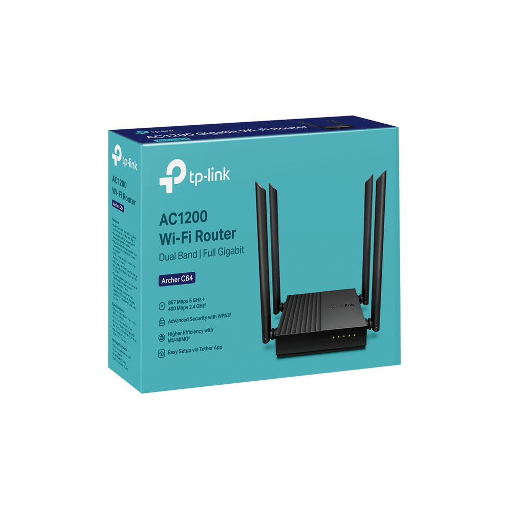 Router Inalámbrico AC 1200 / Doble Banda MU-MIMO / 1 puerto WAN 10/100/1000 Mbps / 4 puertos LAN 10/100/1000 Mbps / Compatible con EasyMesh / Administración Web o App Tether - Imagen 4