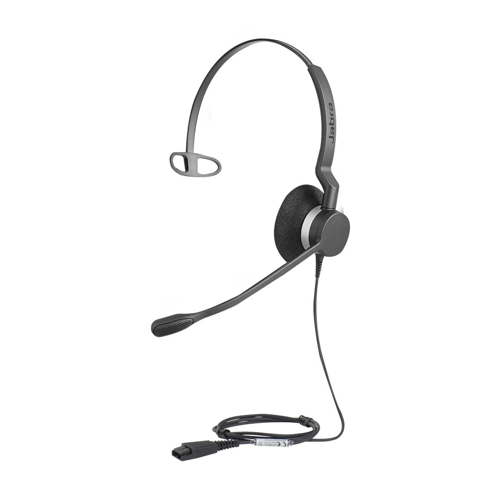 Diadema / Auricular Jabra Biz 2300 Mono / QD / Ultra Resistente / Brazo 360° / Contact Center (2303-820-105)