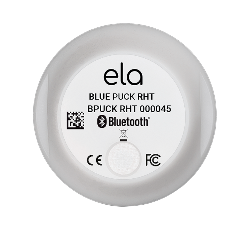 Sensor BLE de Temperatura y Humedad BLUEPUCK RHT — IP65, Alcance 500m, Batería 18 Años, Compatible Teltonika/Ruptela/TopFly