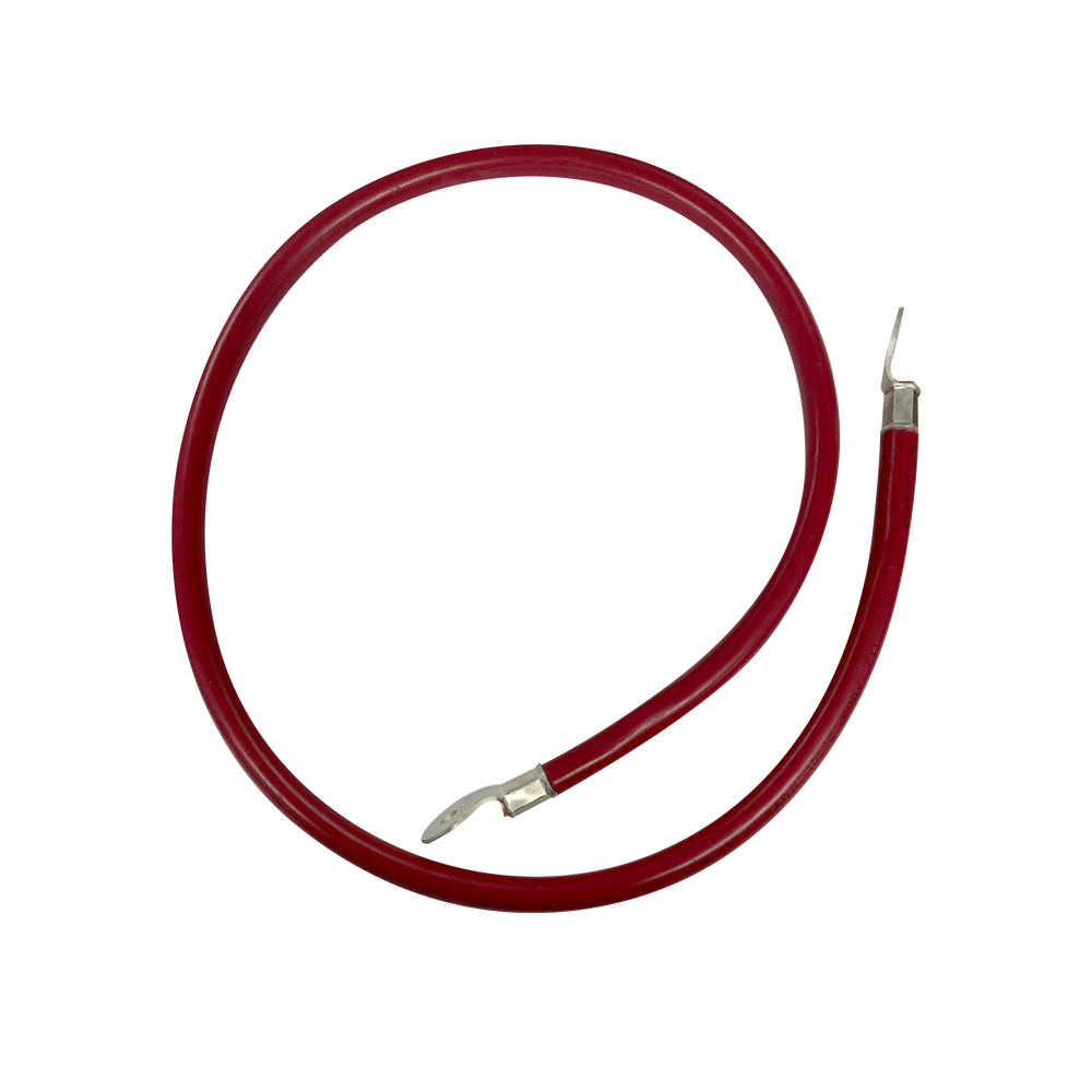 Cable para Baterías  1 m, Rojo, Calibre 2 AWG con Terminales de Ojo en Ambos Extremos