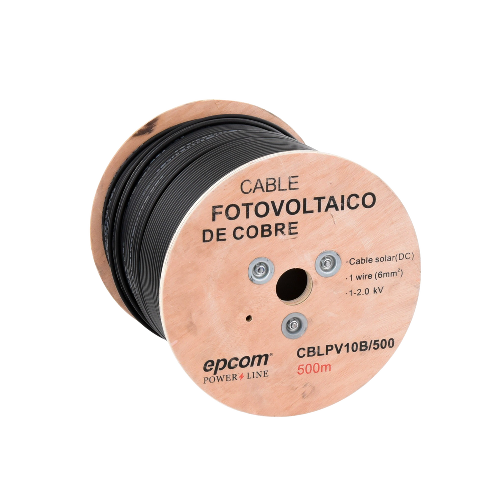 Carrete de 500 Metros / Cable Fotovoltaico Negro / 6mm² (10AWG) / Material COBRE / 2000 Vcc - Imagen 3