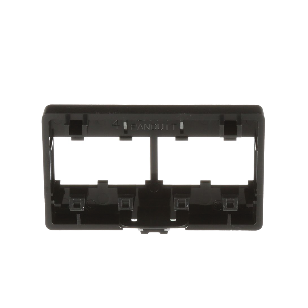 Placa de Mobiliario Modular Estándar, Salidas Para 4 Puertos Mini-Com, Color Negro - Imagen 4