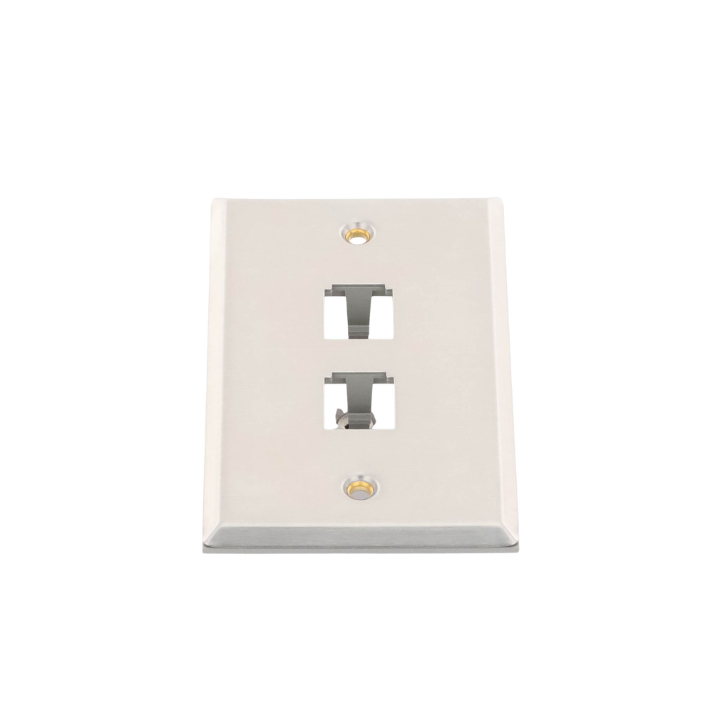 Placa de Pared Vertical, de Acero Inoxidable, Salida Para 2 Puertos Mini-Com - Imagen 5