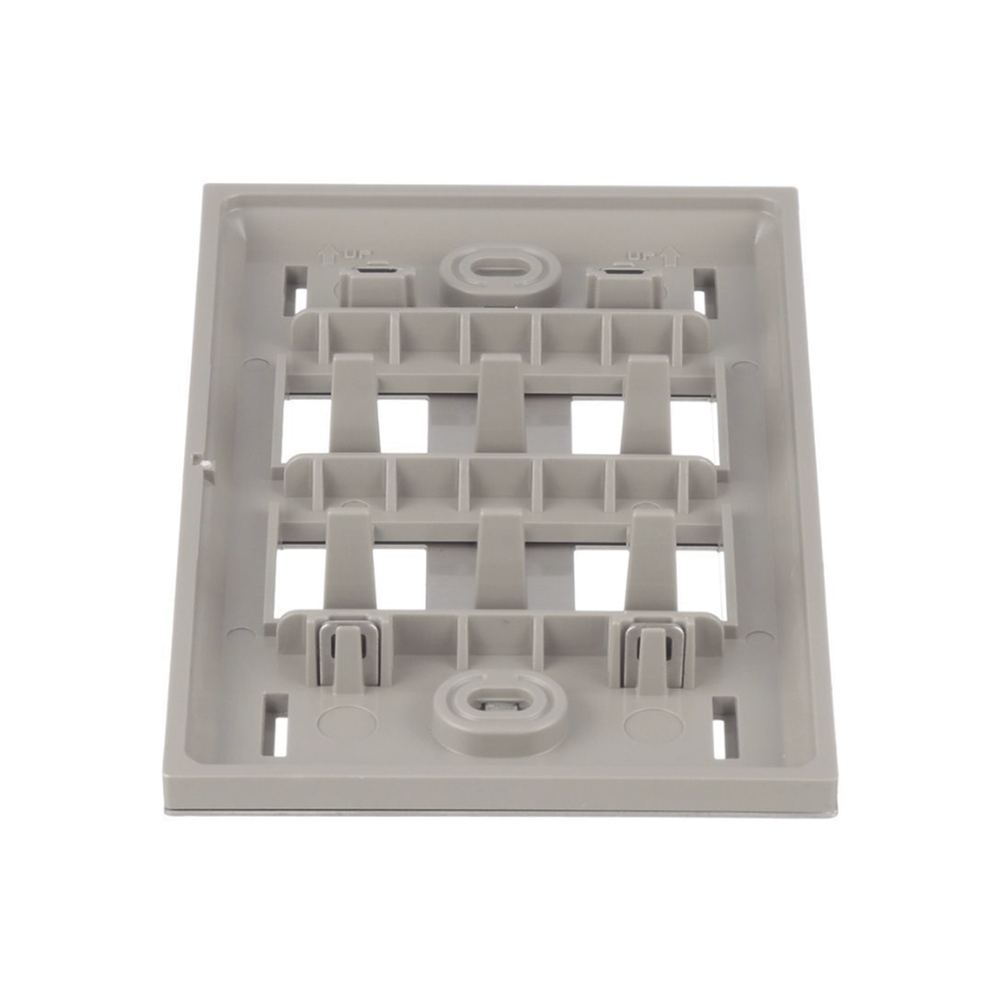 Placa de Pared Vertical, de Acero Inoxidable, Salida Para 4 Puertos Mini-Com, Con Espacios Para Etiquetas - Imagen 3