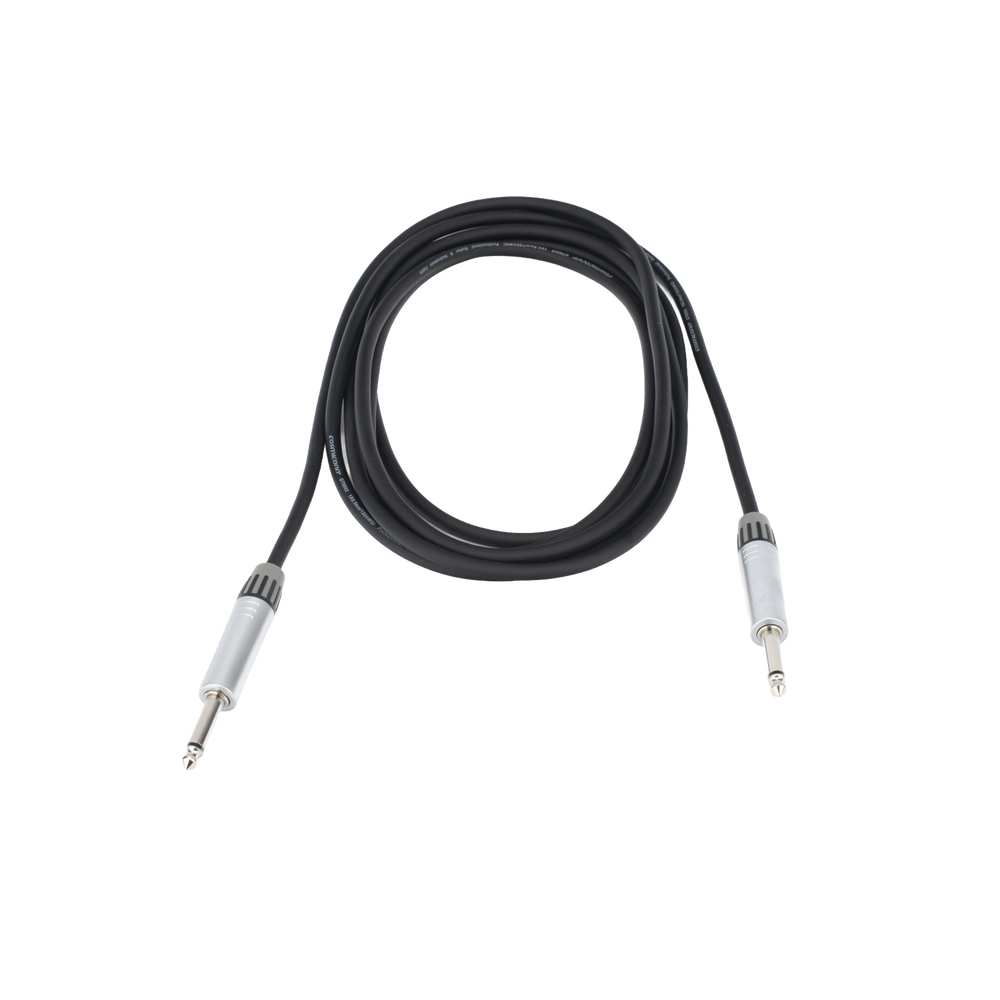 Cable de Audio | Plug 1/4 in a Plug 1/4 in Mono | Carcasa Cromada | Conectores Seetronic | Ideal para Instrumentos | Longitud 3m - Imagen 3