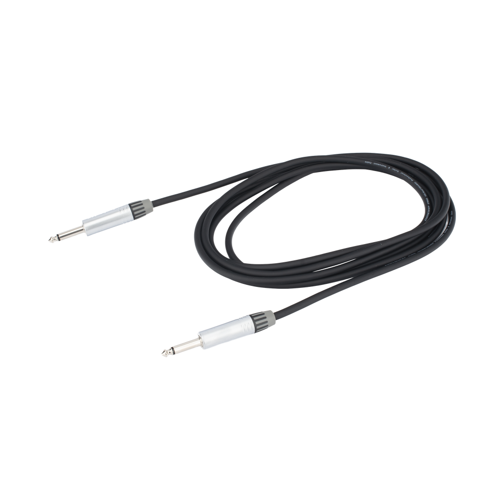 Cable de Audio | Plug 1/4 in a Plug 1/4 in Mono | Carcasa Cromada | Conectores Seetronic | Ideal para Instrumentos | Longitud 3m - Imagen 4