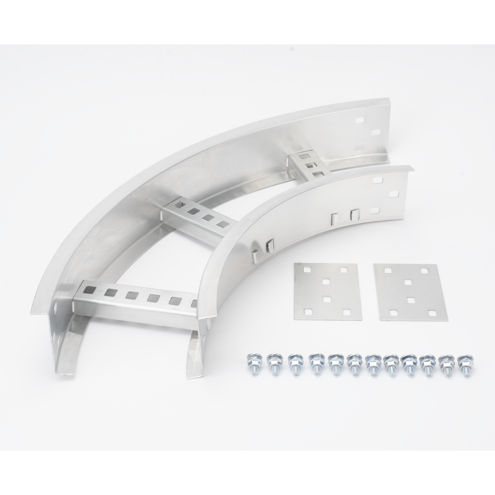 Curva Horizontal de Aluminio de 90° Perfil Z / Peralte 3 1/4" / Ancho 6" / Radio 8" / Incluye Tornillería (CHC90EZ314R8X6AK) - Imagen 2