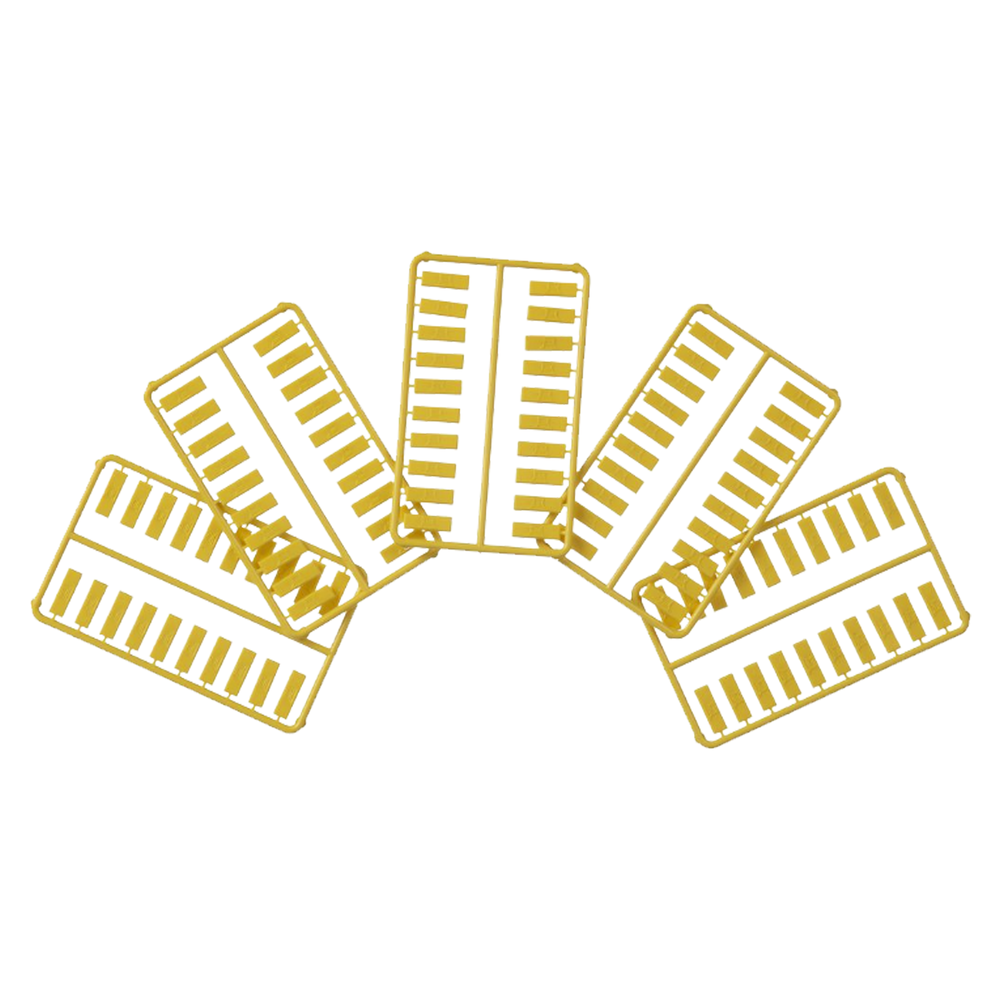 Paquete de 100 Iconos de Datos de Instalación a Presión, Para Jacks Mini-Com de Panduit, De Plástico, Color Amarillo - Imagen 2