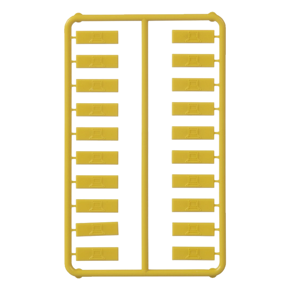 Paquete de 100 Iconos de Datos de Instalación a Presión, Para Jacks Mini-Com de Panduit, De Plástico, Color Amarillo - Imagen 3