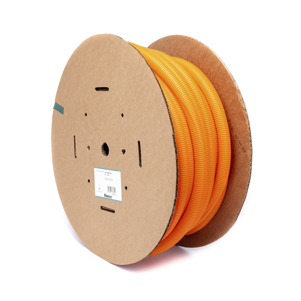 Tubo Corrugado Abierto para Protección de Cables, 1in (25.4 mm) de Diámetro, 30.5 m de Largo, Color Naranja - Imagen 3