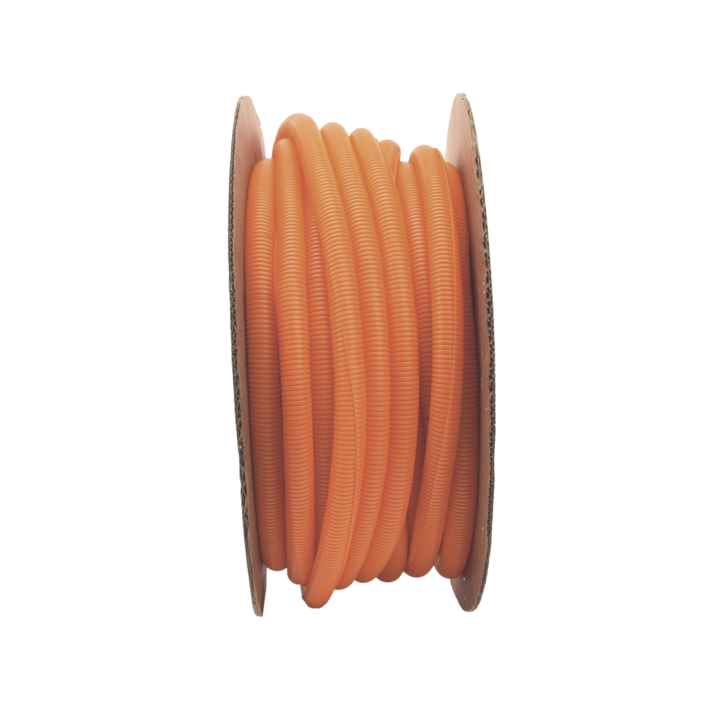 Tubo Corrugado Abierto para Protección de Cables, 1in (25.4 mm) de Diámetro, 30.5 m de Largo, Color Naranja - Imagen 5