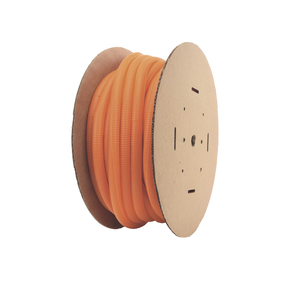 Tubo Corrugado Abierto para Protección de Cables, 1in (25.4 mm) de Diámetro, 30.5 m de Largo, Color Naranja - Imagen 6