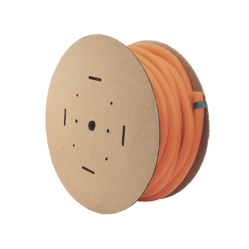 Tubo Corrugado Abierto para Protección de Cables, 1in (25.4 mm) de Diámetro, 30.5 m de Largo, Color Naranja - Imagen 8