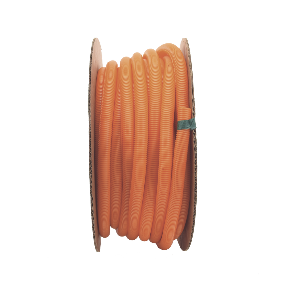 Tubo Corrugado Abierto para Protección de Cables, 1in (25.4 mm) de Diámetro, 30.5 m de Largo, Color Naranja - Imagen 9