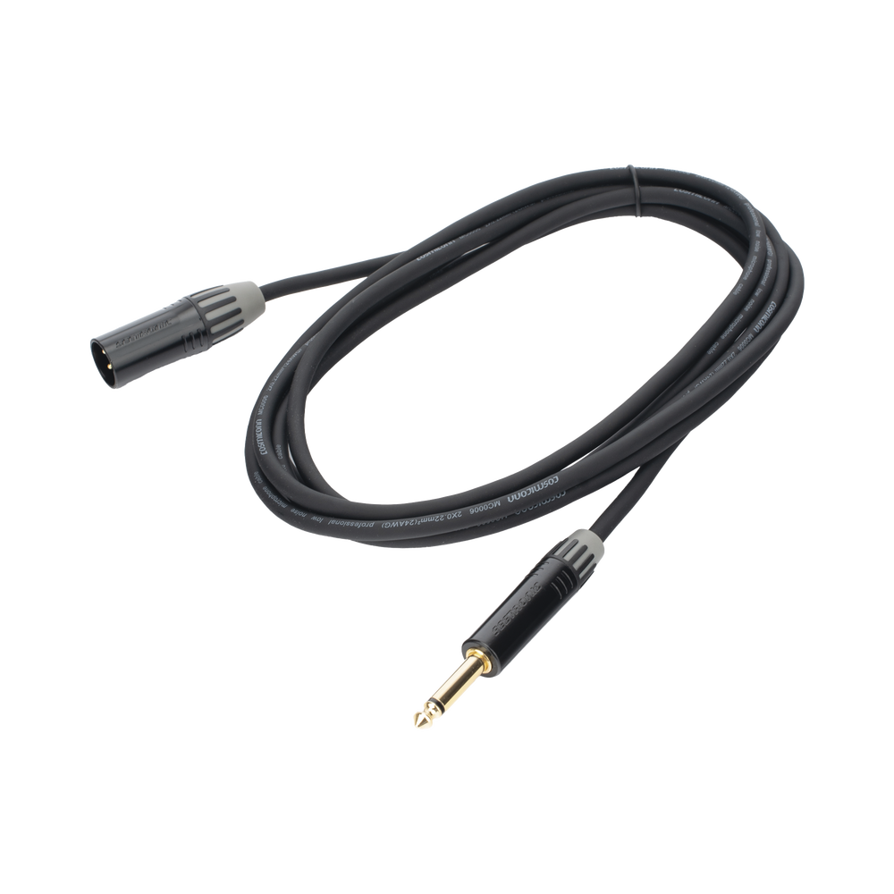 Cable de Audio | XLR 3 Polos Macho a Plug 1/4 in mono | Conector Seetronic Serie M SCMF3 - MP2X | Longitud 3m - Imagen 3