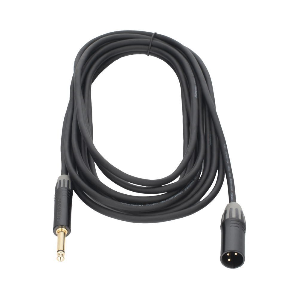 Cable de Audio | XLR 3 Polos Macho a Plug 1/4 in mono | Conector Seetronic Serie M SCMF3 - MP2X | Longitud 5m - Imagen 4