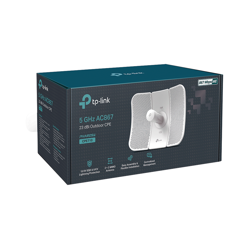 CPE de Exterior de 5 GHz AC 867 Mbps, Antena direccional de 23 dBi, potencia de 29 dBm, PoE pasivo - Imagen 3