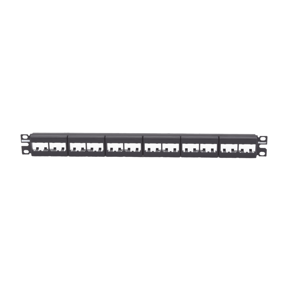 Panel de Parcheo Modular Mini-Com (Sin Conectores), Plano, Sin Blindaje, de 24 Puertos, 1UR - Imagen 2