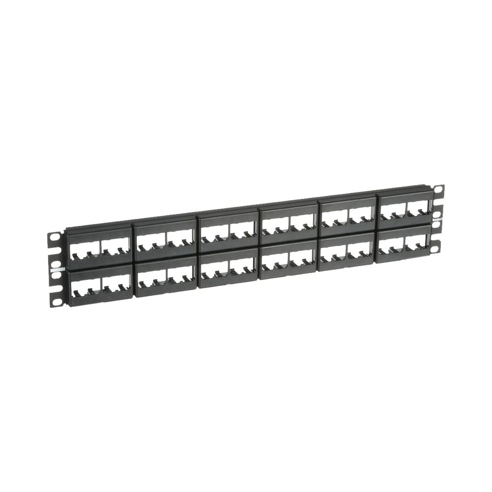 Panel de Parcheo Modular Mini-Com (Sin Conectores), Plano, Sin Blindaje, de 48 Puertos, 2 UR - Imagen 2
